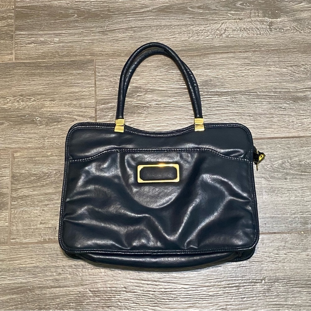 Vintage Dark Blue Briefcase